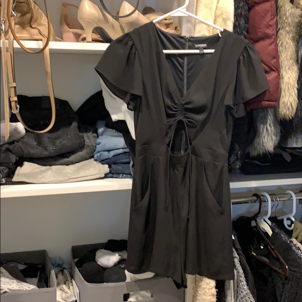 Black cut out romper